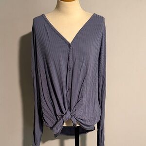 Women's V-Neck Button Top